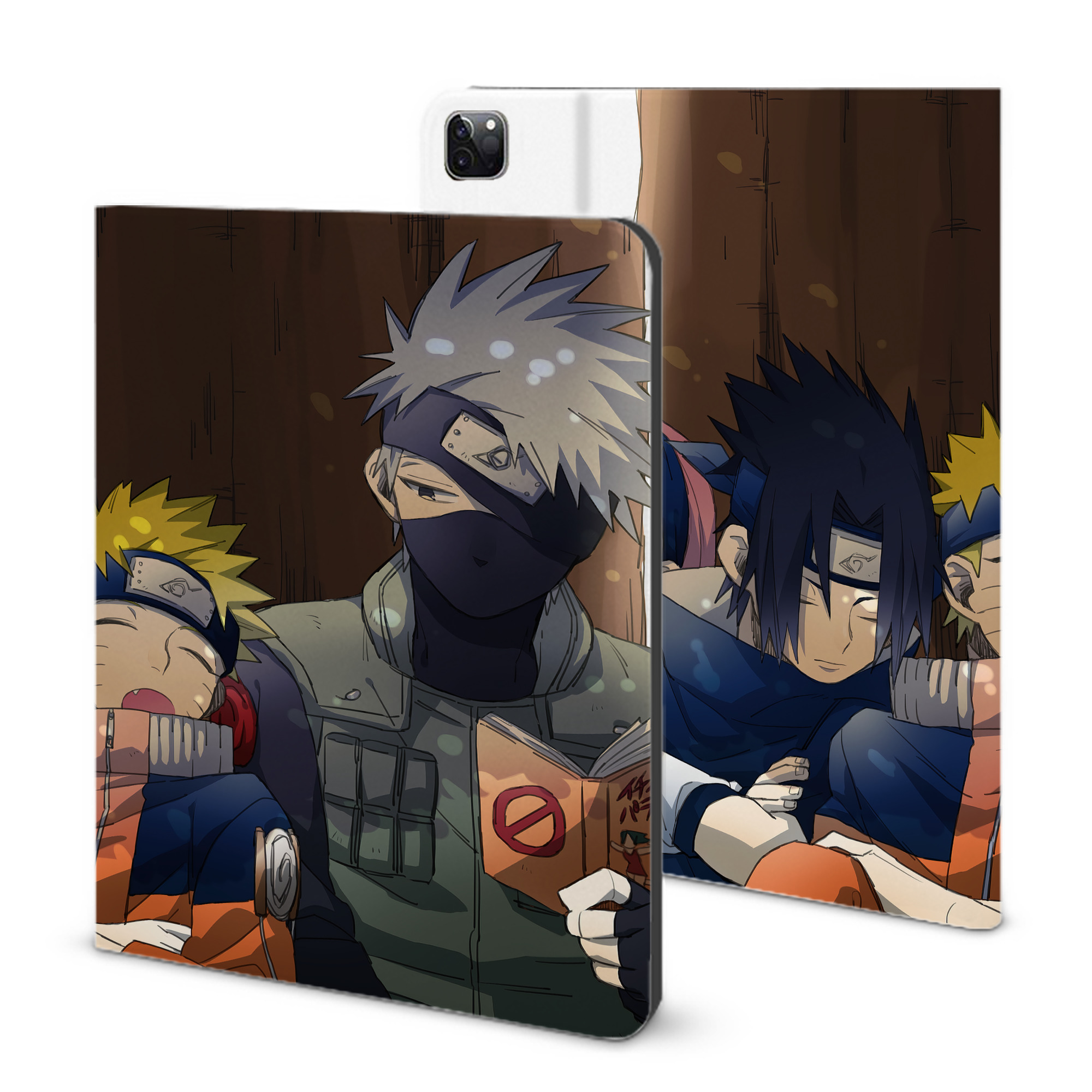 （画像用） NARUTO -ナルト- NARUTO -ナルト- 疾風伝 IPad ケース ブック型 PUレザー TPU 耐衝撃 軽量 薄型 ペン収納なし 全面保護 IPad 各モデル対応
